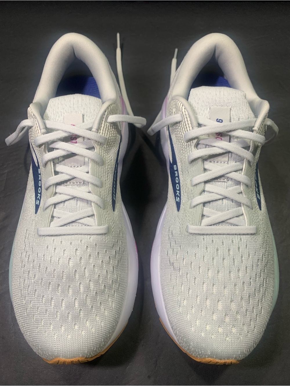 Brooks Ghost 16 Women’s Gray Blue Pink Running Walking Sneakers Shoe Size- 10 - Picture 3 of 11